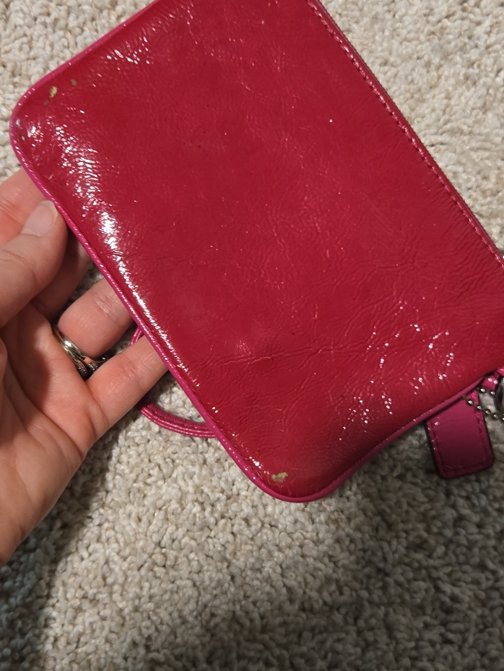 Coach Fushia Pvc Poppy Wristlet - Picture 3 of 4